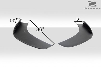 Duraflex Universal Fiberglass 2pc Front Splitters - Click Image to Close